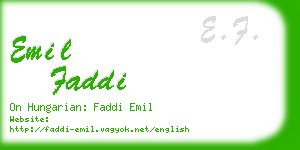 emil faddi business card